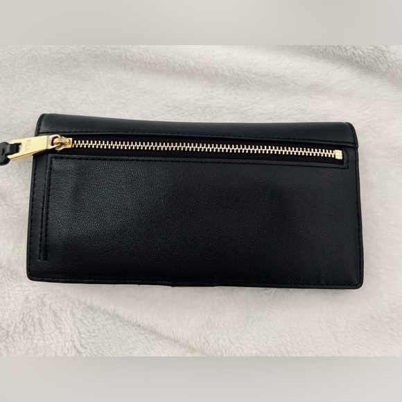 Lauren Ralph Lauren Crosshatch Black Pattern Slim Wallet, EUC - Picture 2 of 10